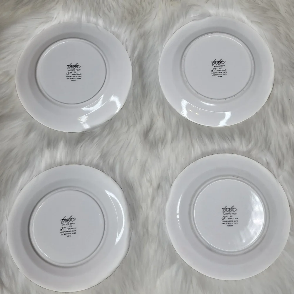 Vintage American Atelier Lattice Fruit plates (5031) produced in 1990